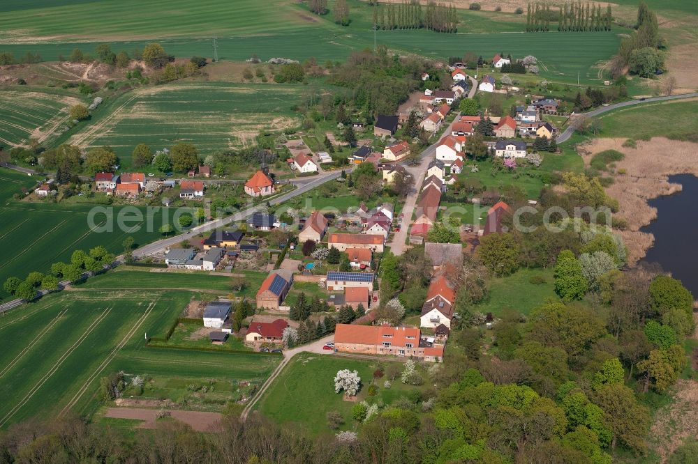 Aerial image Bagow - Village view in Bagow in the state Brandenburg, Germany