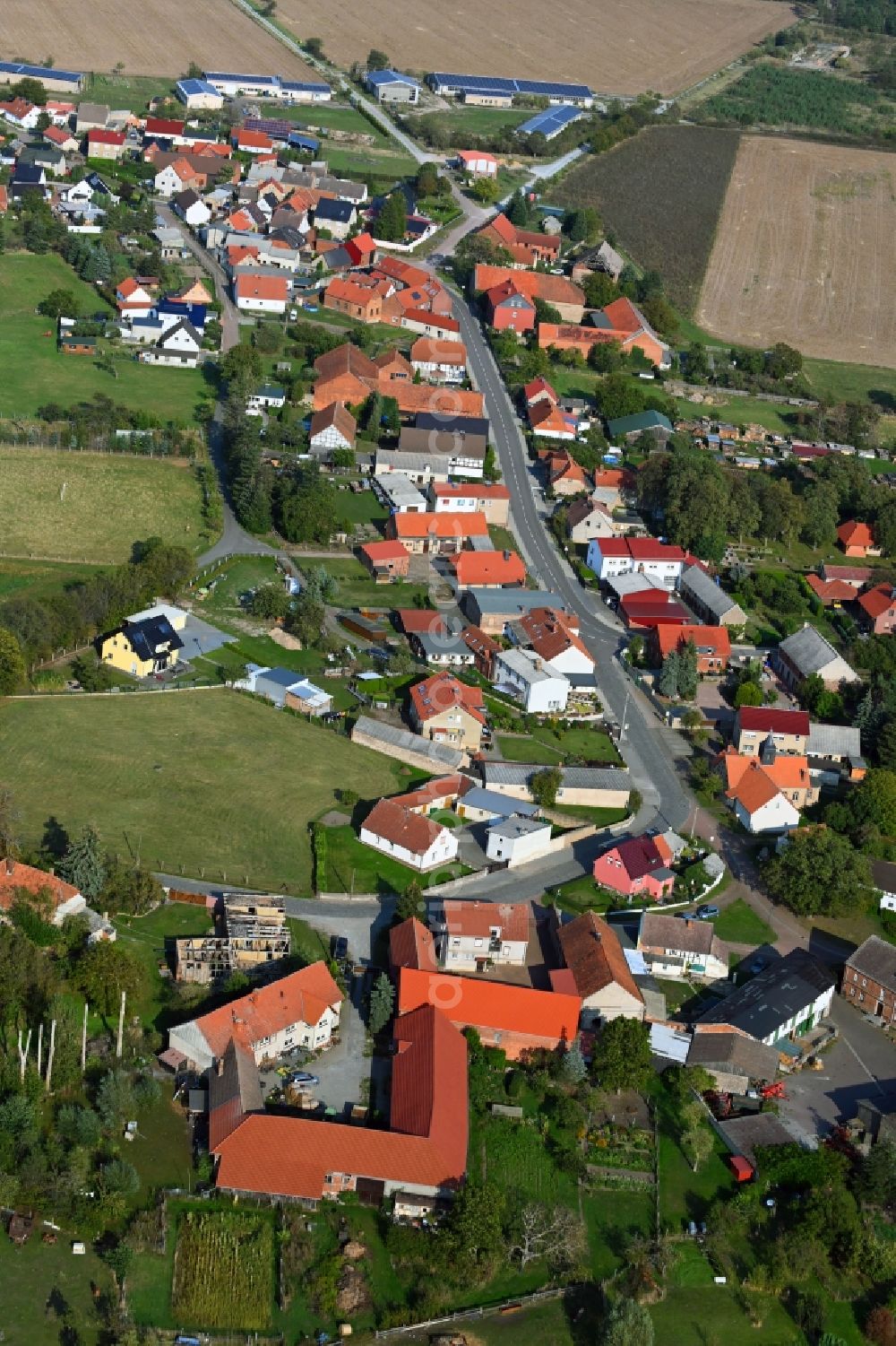 Belsdorf from the bird's eye view: Village view in Belsdorf in the state Saxony-Anhalt, Germany