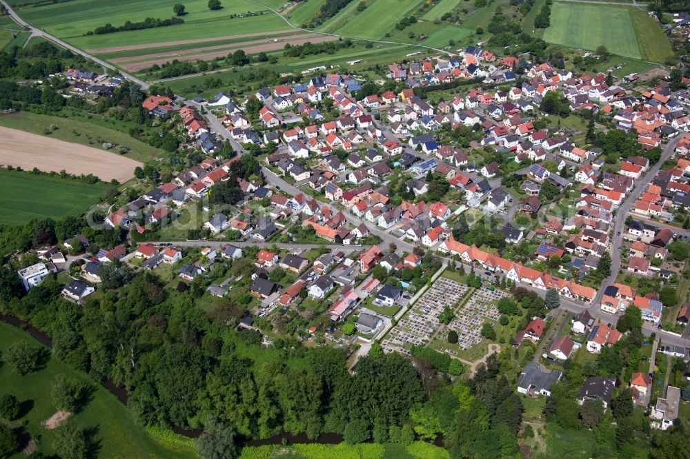 Aerial image Berg (Pfalz) - Village view in Berg (Pfalz) in the state Rhineland-Palatinate