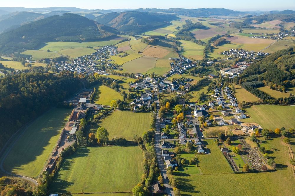 Aerial photograph Berge - Village view of Berge in the state North Rhine-Westphalia