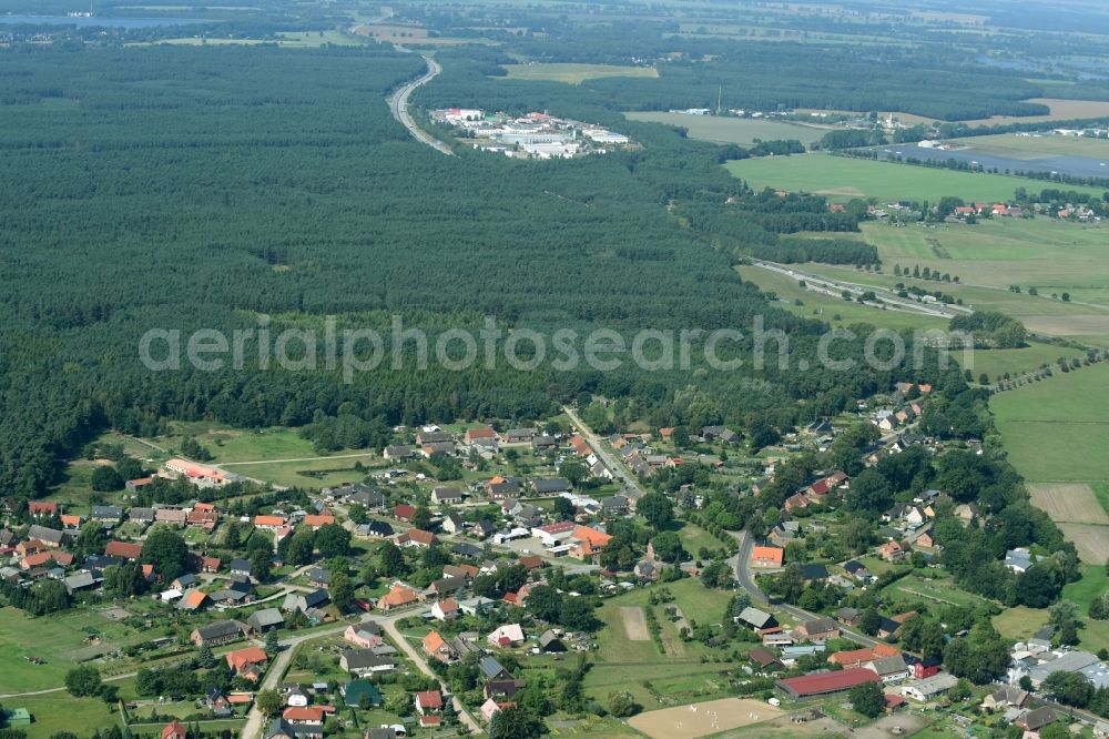Blievenstorf from above - Village view of Blievenstorf in the state Mecklenburg - Western Pomerania