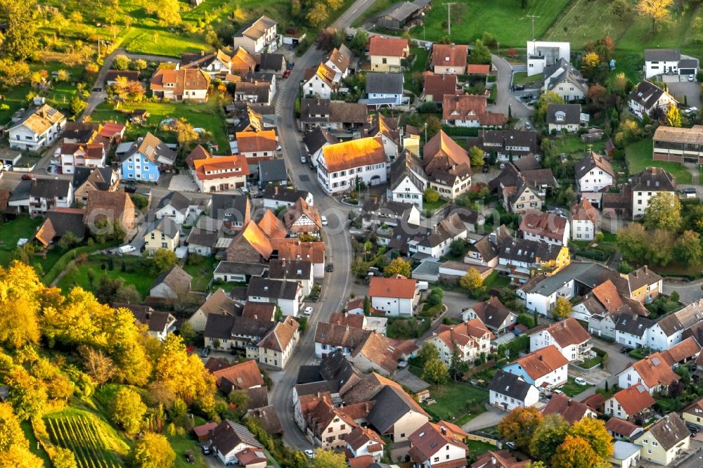 Bombach from the bird's eye view: Village view in Bombach in the state Baden-Wurttemberg, Germany