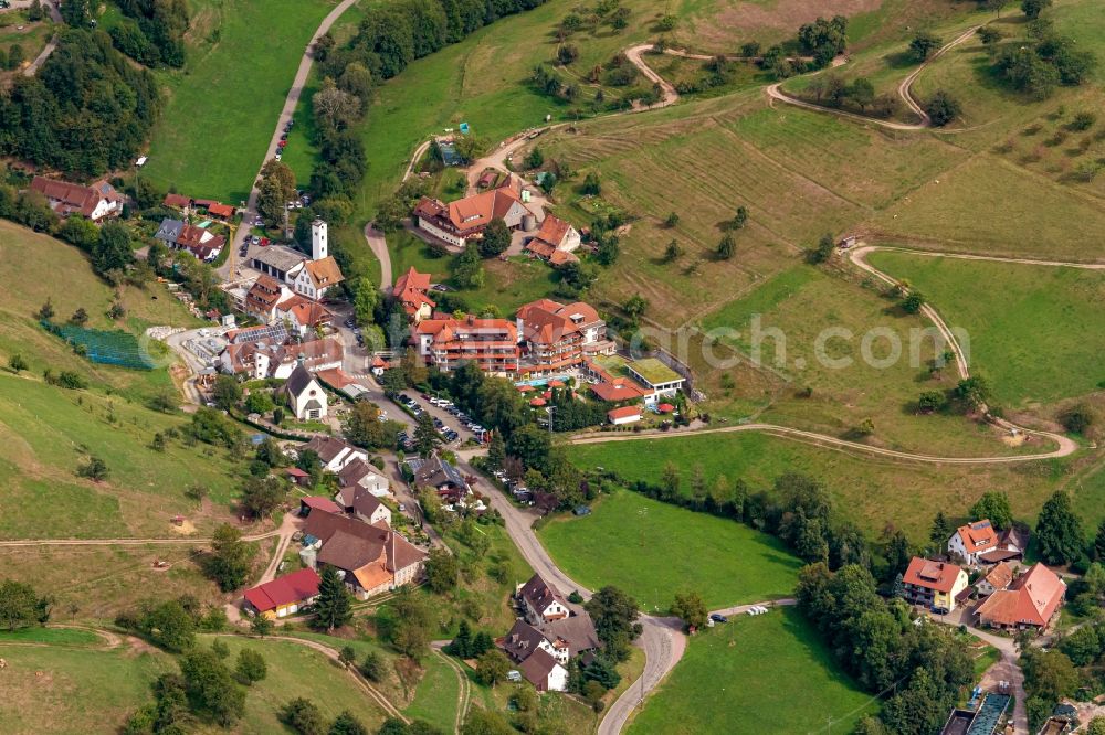 Brettental from the bird's eye view: Village view in Brettental in the state Baden-Wuerttemberg, Germany