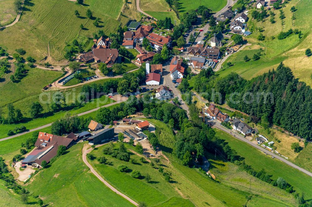 Aerial image Brettental - Village view in Brettental in the state Baden-Wuerttemberg, Germany