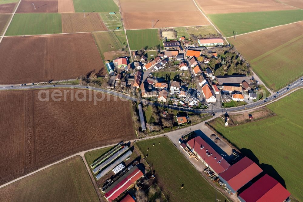 Aerial image Bruchhausen - Village view in Bruchhausen in the state Baden-Wuerttemberg, Germany