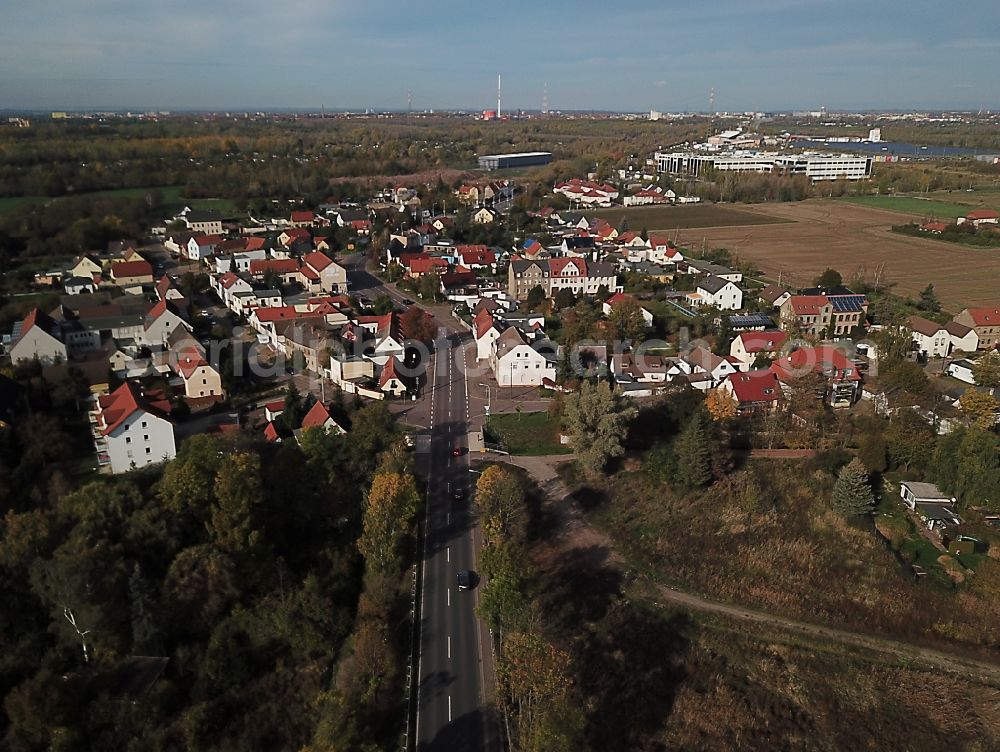 Aerial image Bruckdorf - Village view in Bruckdorf in the state Saxony-Anhalt, Germany