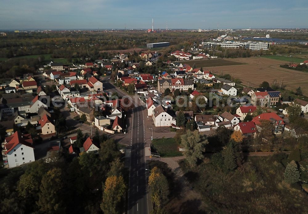 Aerial photograph Bruckdorf - Village view in Bruckdorf in the state Saxony-Anhalt, Germany