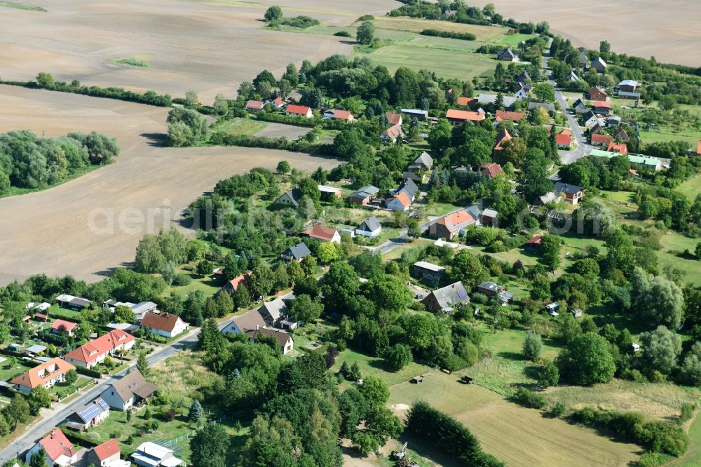 Carpin from the bird's eye view: Village view of Carpin in the state Mecklenburg - Western Pomerania