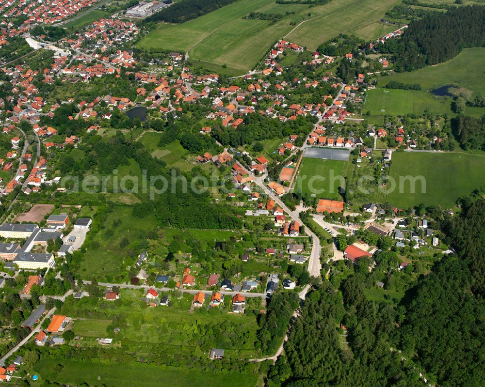 Darlingerode from the bird's eye view: Village view in Darlingerode in the state Saxony-Anhalt, Germany