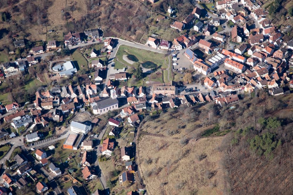 Dernbach from above - Village view in Dernbach in the state Rhineland-Palatinate