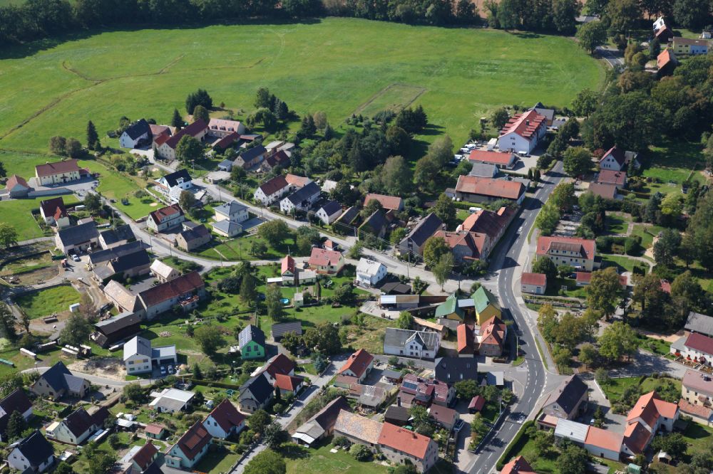 Aerial photograph Deutschbaselitz - Village view in Deutschbaselitz in the state Saxony, Germany