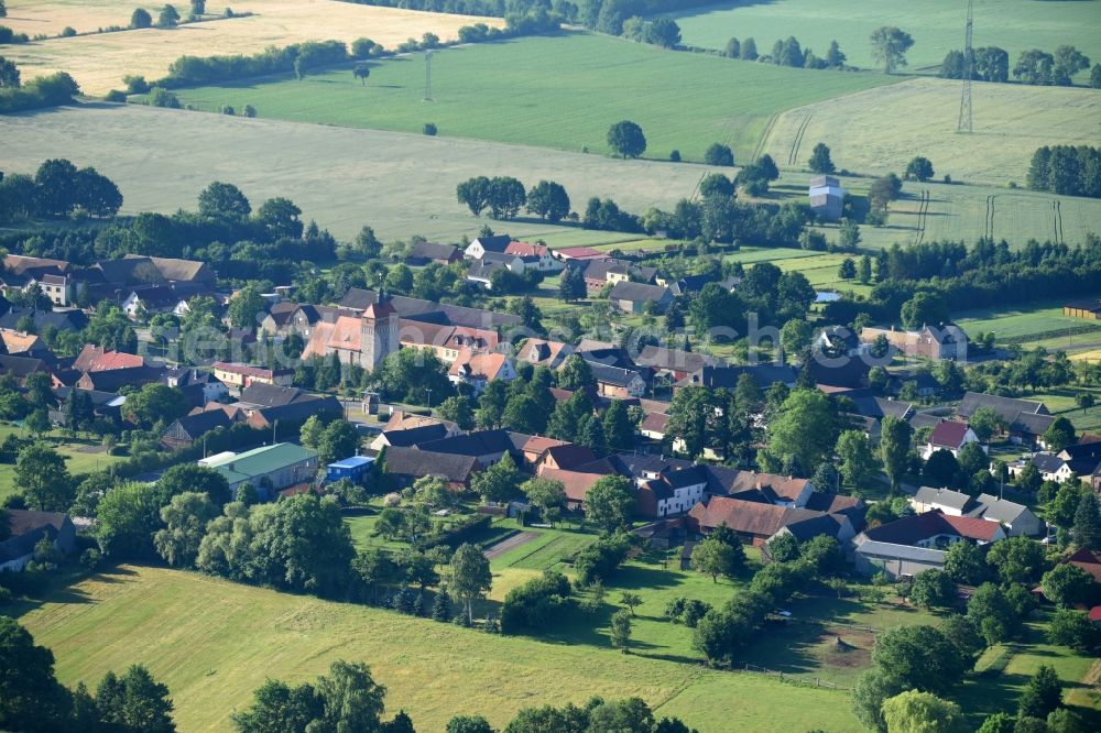 Aerial image Doberlug-Kirchhain - Village view in Doberlug-Kirchhain in the state Brandenburg, Germany
