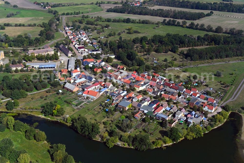 Aerial image Dornburg - Village view in Dornburg in the state Saxony-Anhalt, Germany