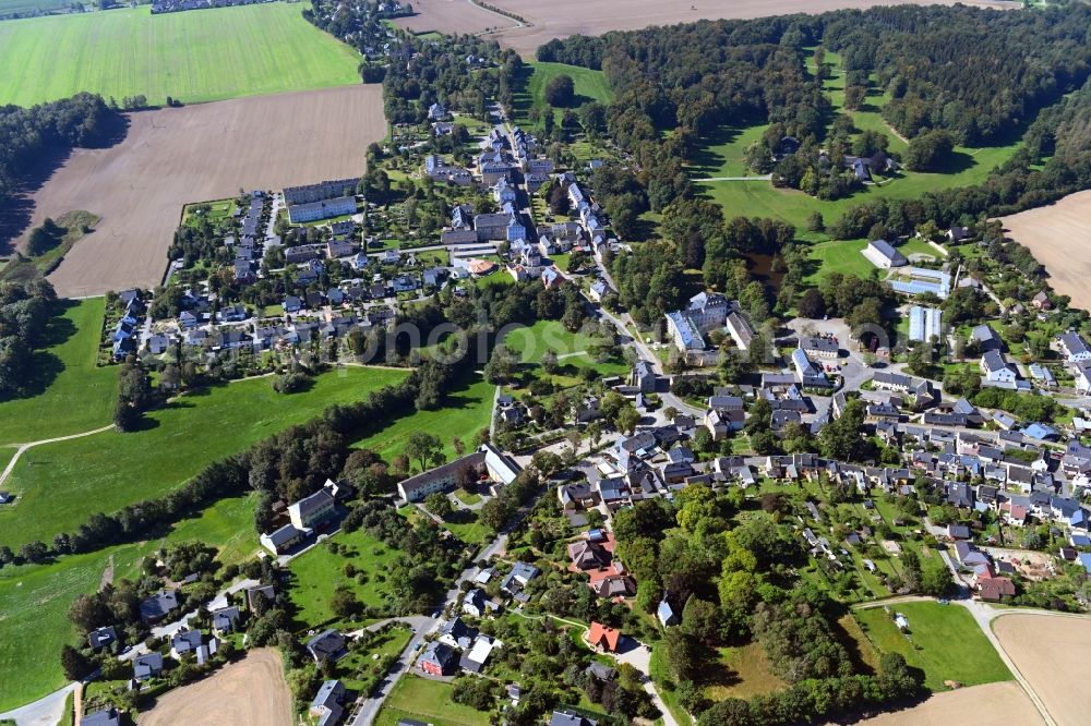 Aerial image Ebersdorf - Village view in Ebersdorf in the state Thuringia, Germany