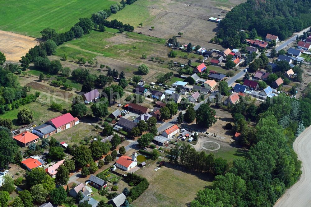 Aerial image Egsdorf - Village view in Egsdorf in the state Brandenburg, Germany