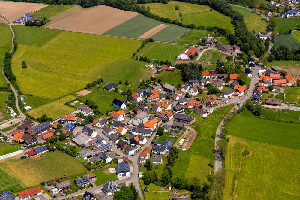 Eppe from above - Village view in Eppe in the state Hesse, Germany
