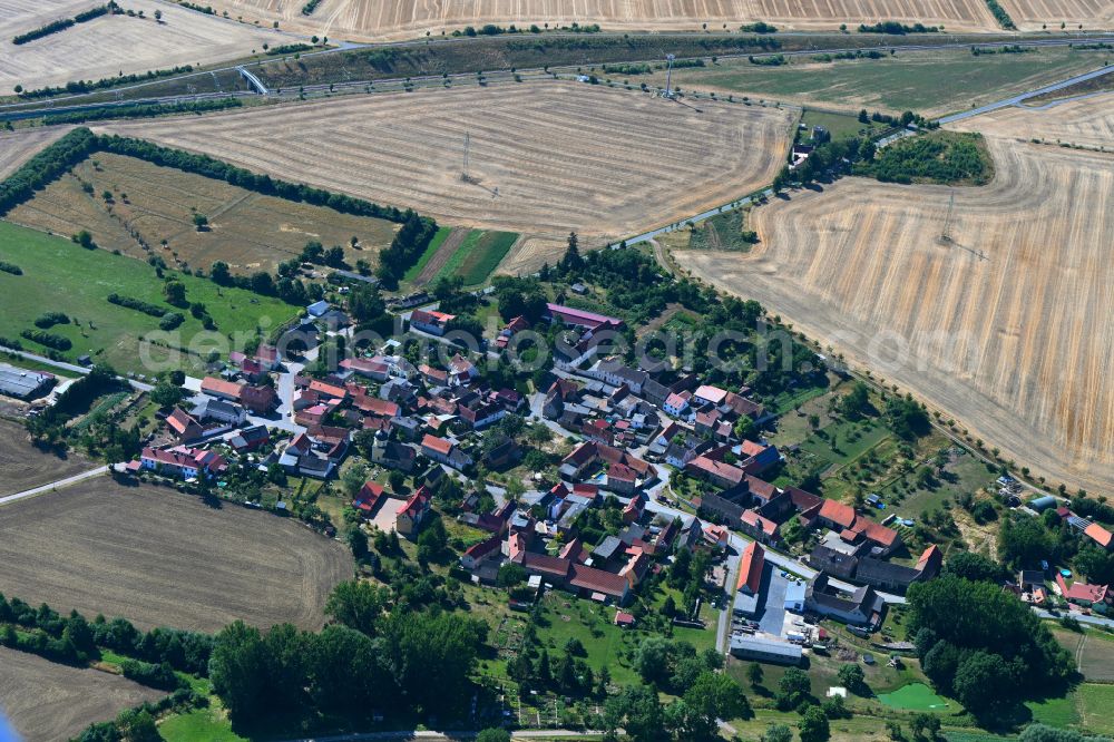 Aerial photograph Eßleben-Teutleben - View of the village of Essleben in the community of Essleben-Teutleben in the state of Thuringia