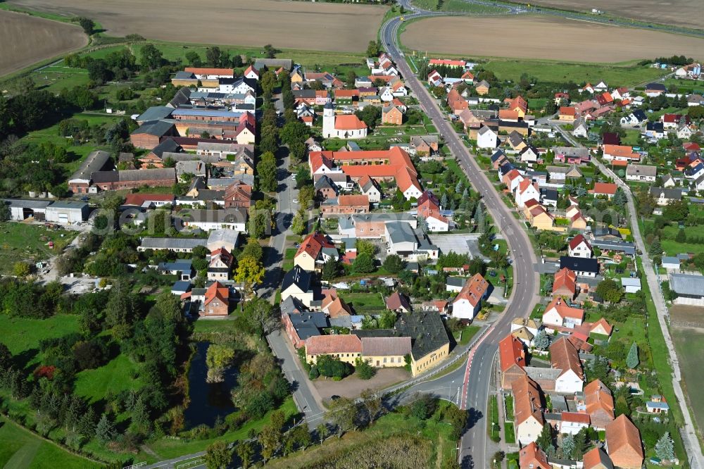 Eutzsch from above - Village view in Eutzsch in the state Saxony-Anhalt, Germany