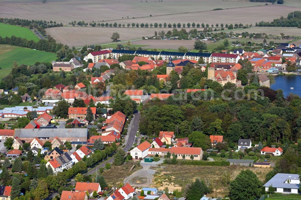 Flechtingen from above - Village view in Flechtingen in the state Saxony-Anhalt, Germany