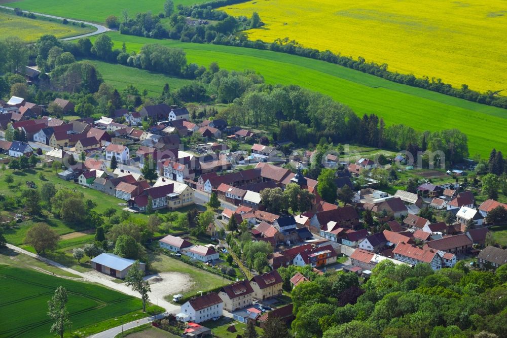 Aerial image Freienbessingen - Village view in Freienbessingen in the state Thuringia, Germany