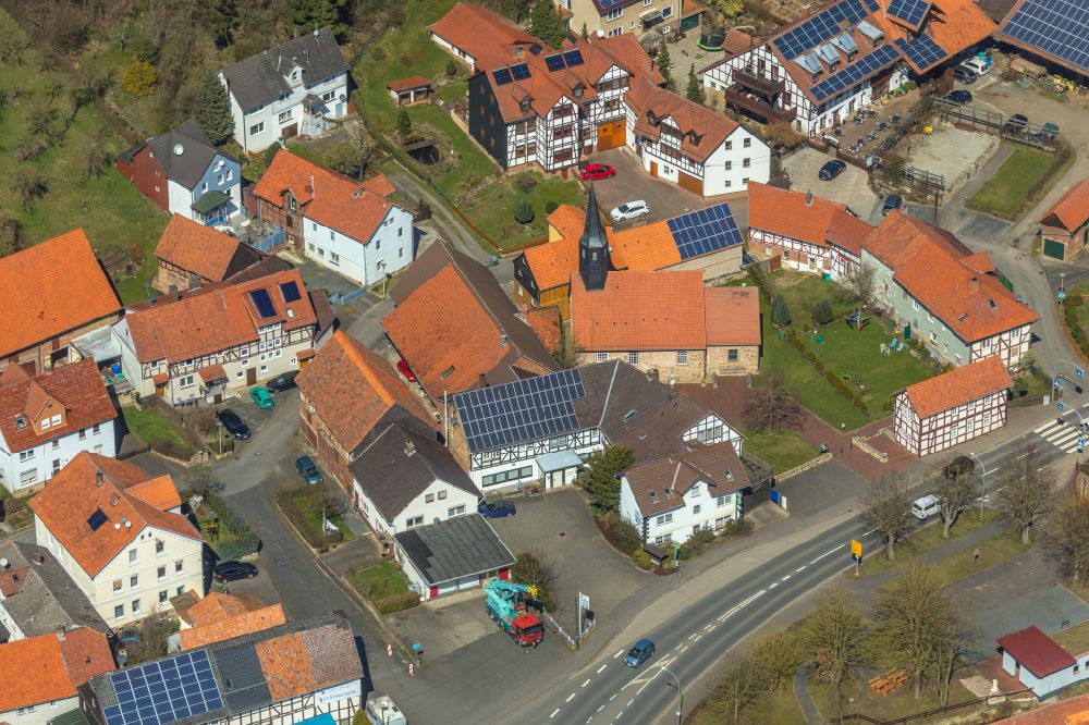 Aerial image Giflitz - Village view in Giflitz in the state Hesse, Germany