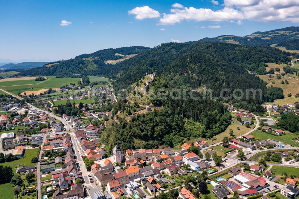 Griffen from above - Village view in Griffen in Kaernten, Austria