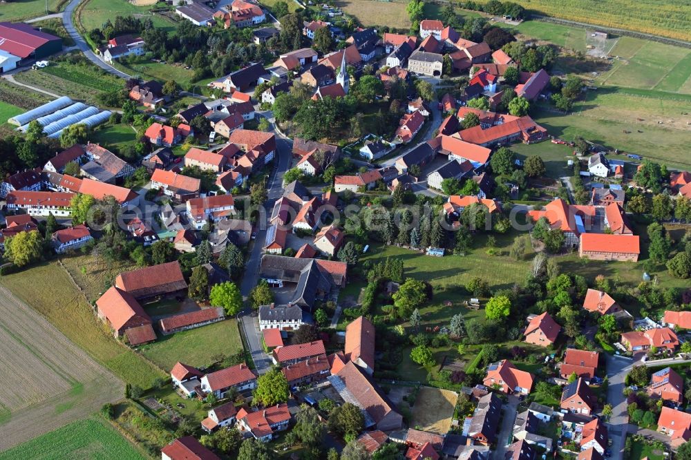 Aerial image Gross Steinum - Village view in Gross Steinum in the state Lower Saxony, Germany
