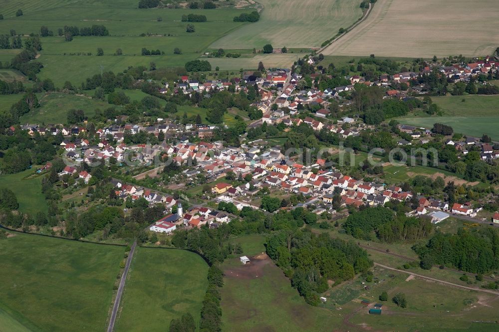 Göttin from above - Village view in Goettin in the state Brandenburg, Germany