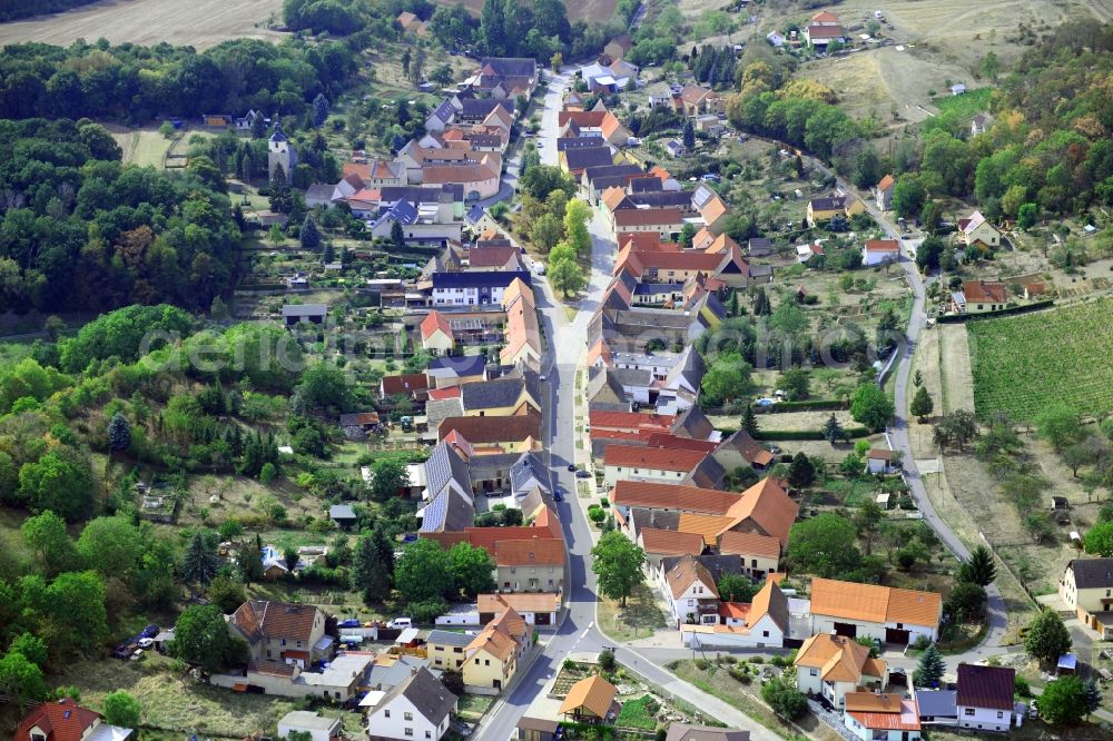 Aerial photograph Hirschroda - Village view in Hirschroda in the state Saxony-Anhalt, Germany