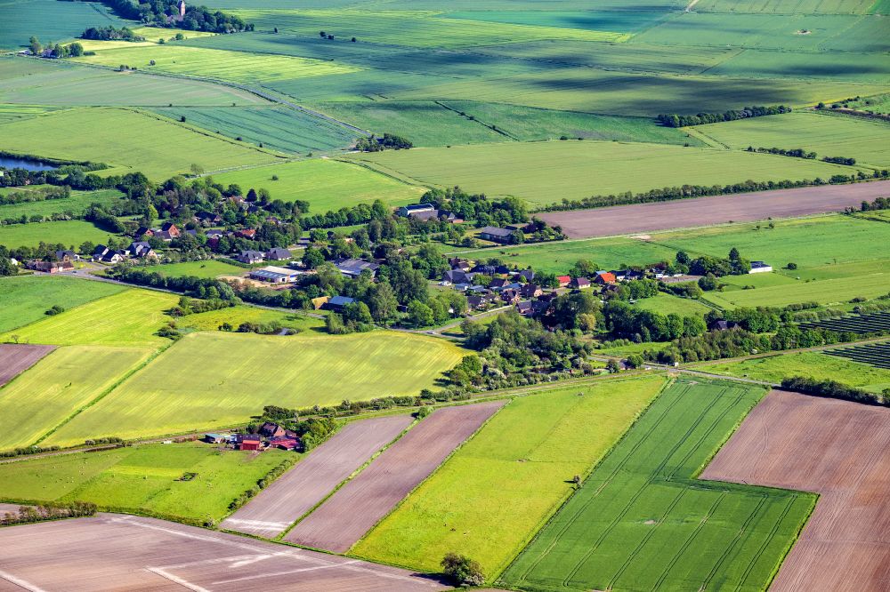 Holm from above - Village view in Holm in the state Schleswig-Holstein, Germany