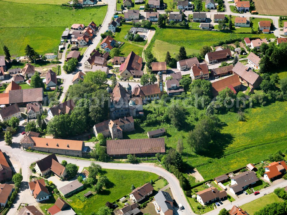 Hürbel from the bird's eye view: Village view in Hürbel in the state Baden-Wuerttemberg, Germany