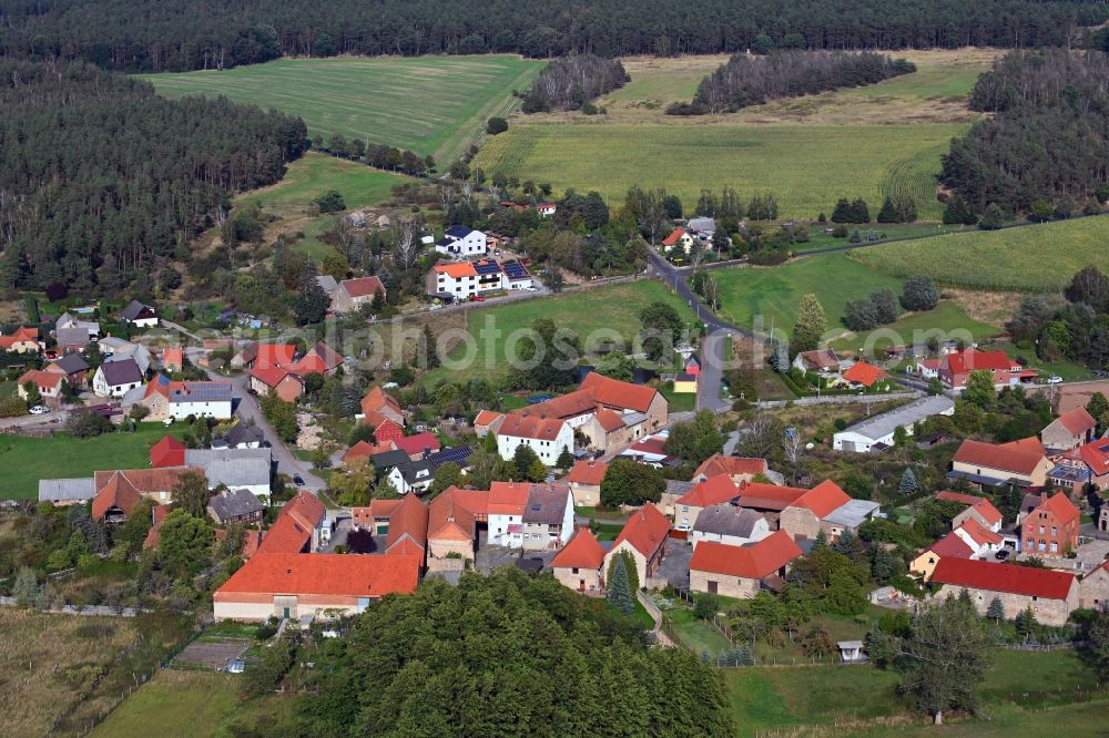 Klinze from the bird's eye view: Village view in Klinze in the state Saxony-Anhalt, Germany