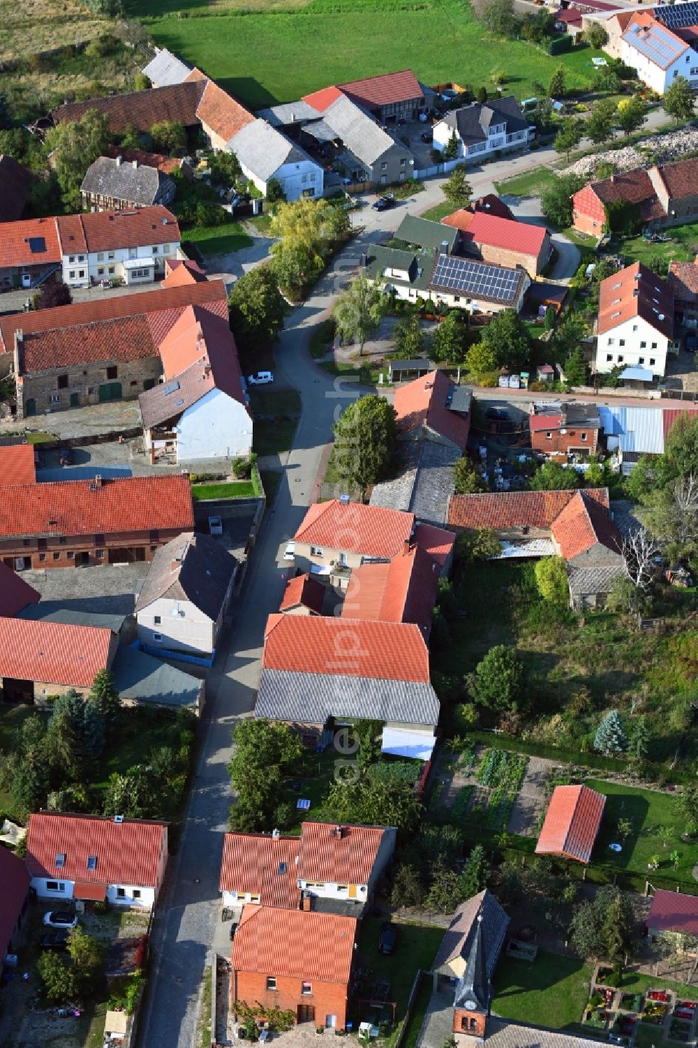 Aerial photograph Klinze - Village view in Klinze in the state Saxony-Anhalt, Germany