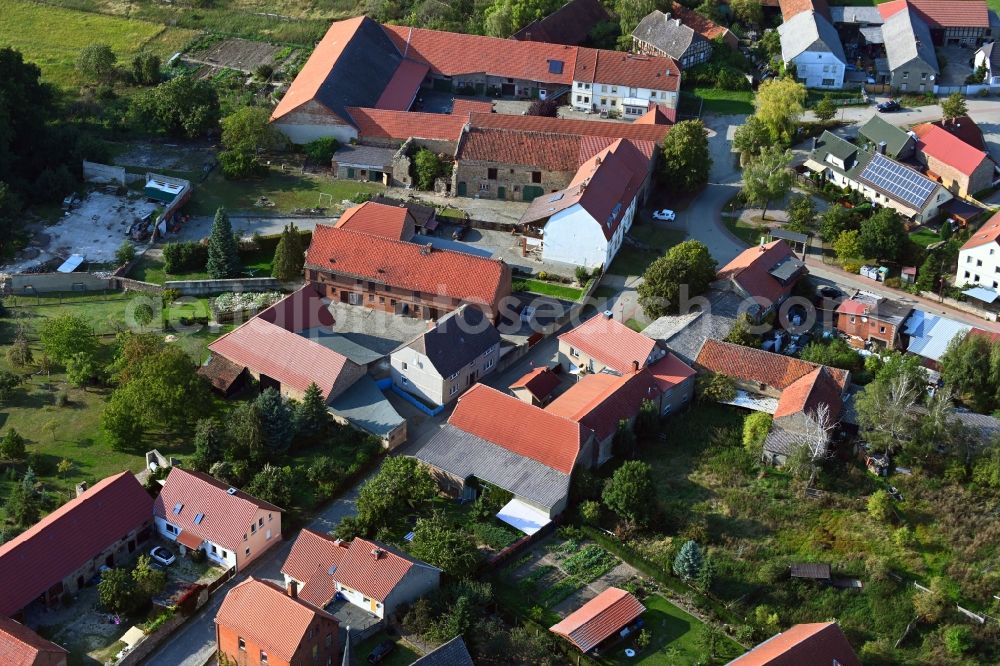 Klinze from above - Village view in Klinze in the state Saxony-Anhalt, Germany
