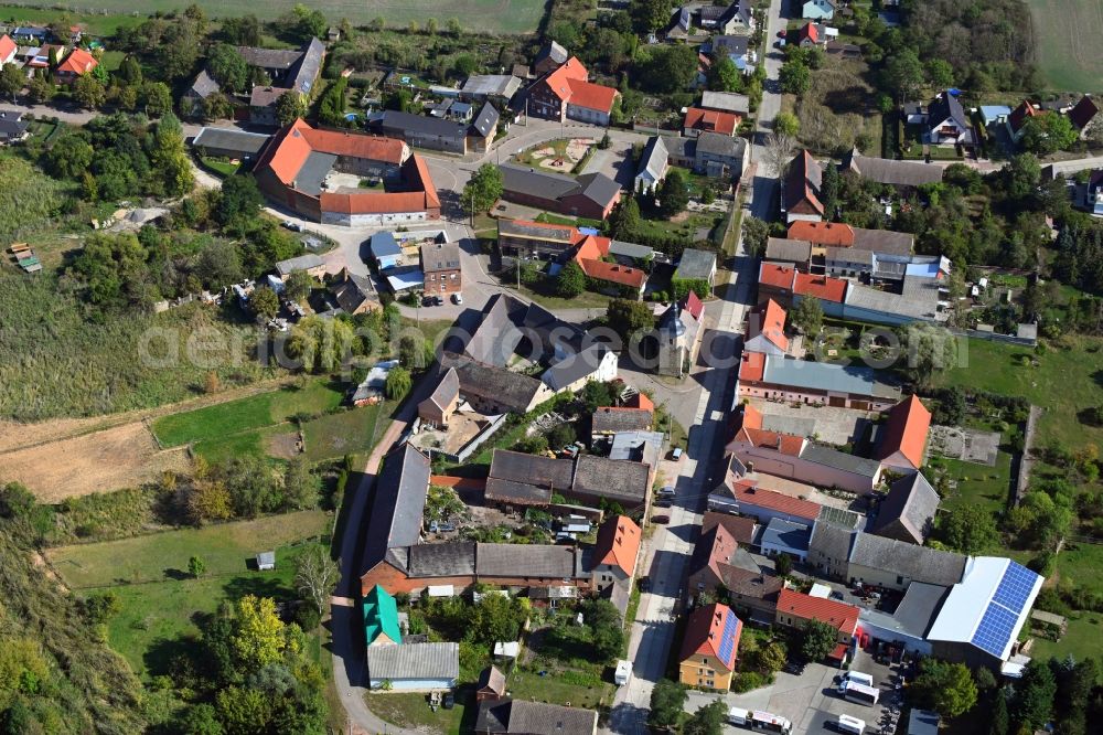 Knapendorf from above - Village view in Knapendorf in the state Saxony-Anhalt, Germany