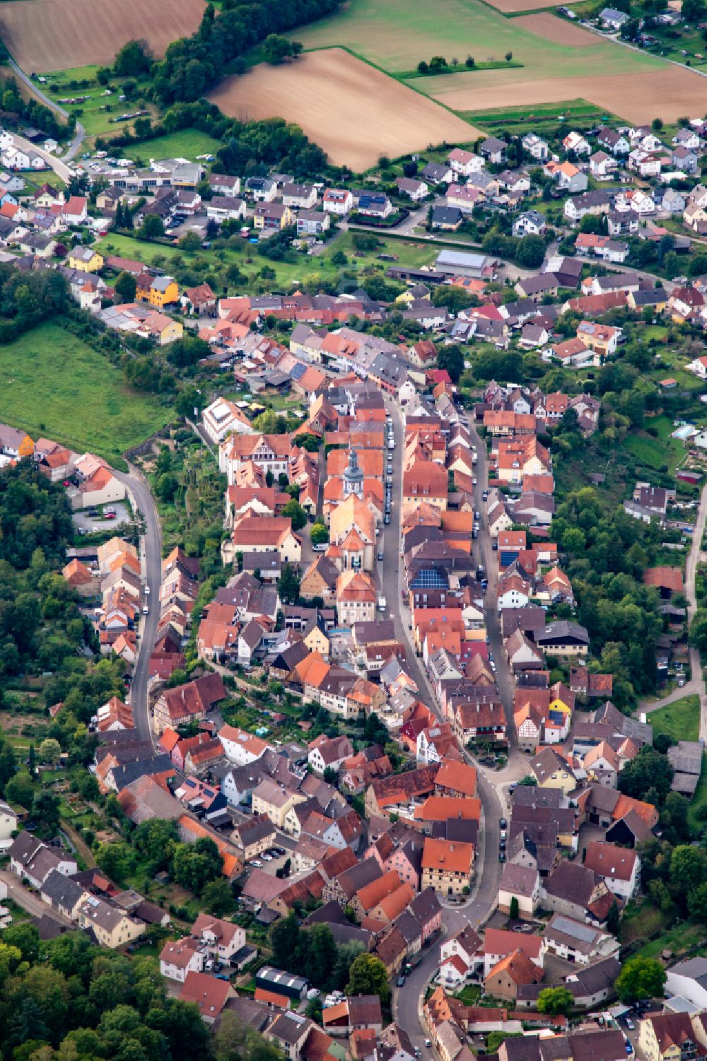 Aerial photograph Kraichtal - Village view in Kraichtal in the state Baden-Wuerttemberg, Germany