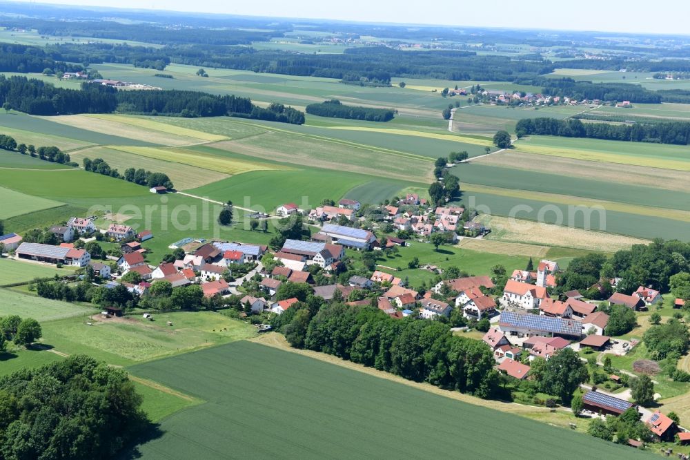 Aerial image Kreuzholzhausen - Village view in Kreuzholzhausen in the state Bavaria, Germany