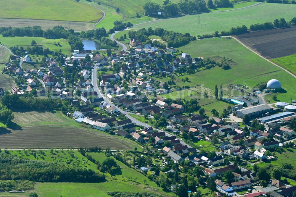 Aerial image Kurort Volkersdorf - Village view in Kurort Volkersdorf in the state Saxony, Germany