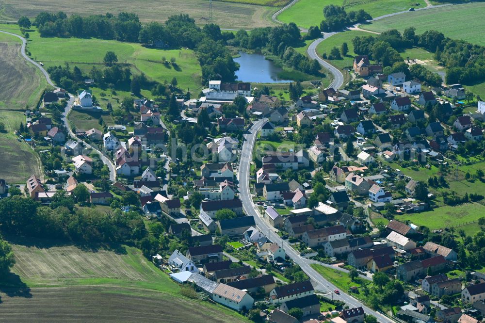 Aerial photograph Kurort Volkersdorf - Village view in Kurort Volkersdorf in the state Saxony, Germany