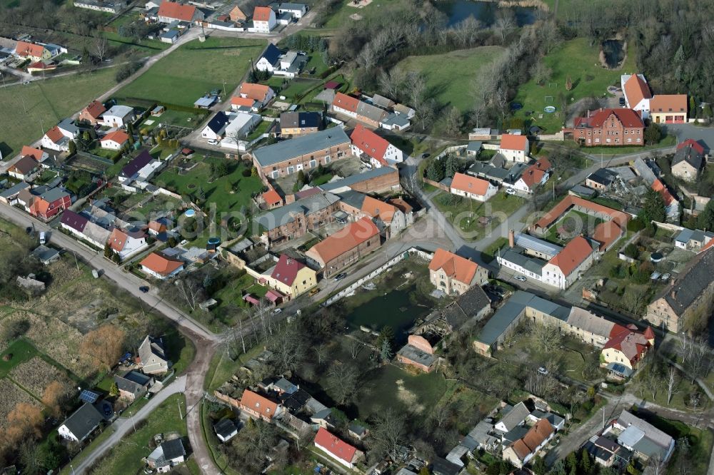 Aerial image Köthen (Anhalt) - Village view of Loebnitz an der Linde in the state Saxony-Anhalt