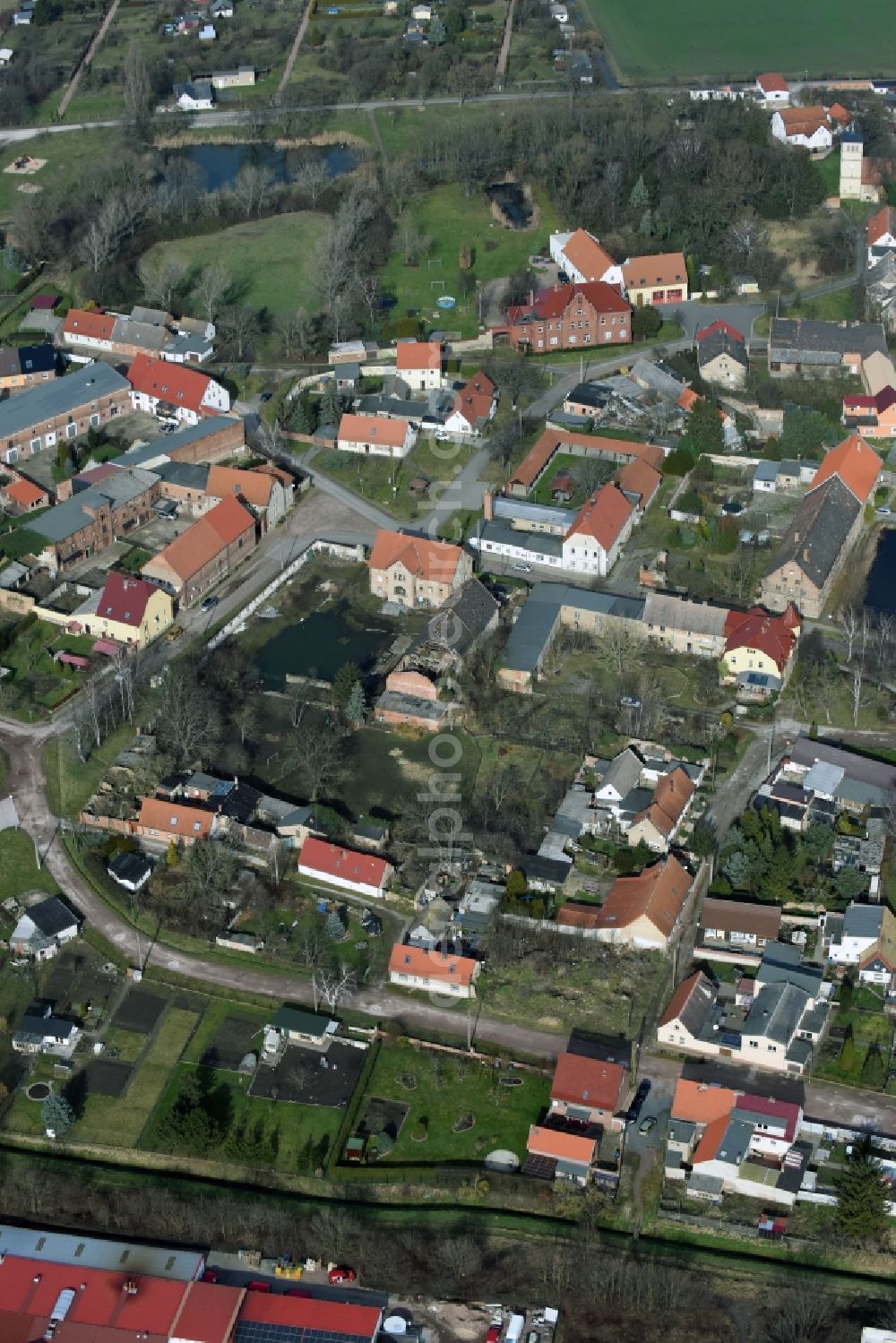 Aerial photograph Köthen (Anhalt) - Village view of Loebnitz an der Linde in the state Saxony-Anhalt