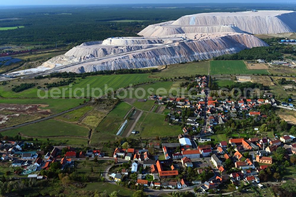 Loitsche from above - Village view in Loitsche in the state Saxony-Anhalt, Germany