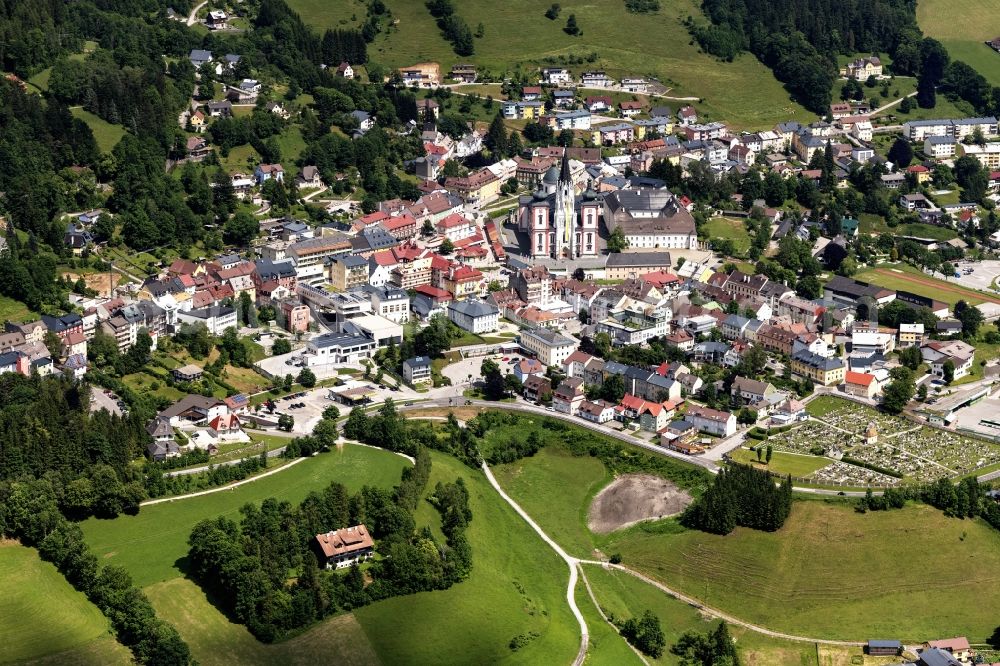 Aerial image Mariazell - Village view in Mariazell in Steiermark, Austria