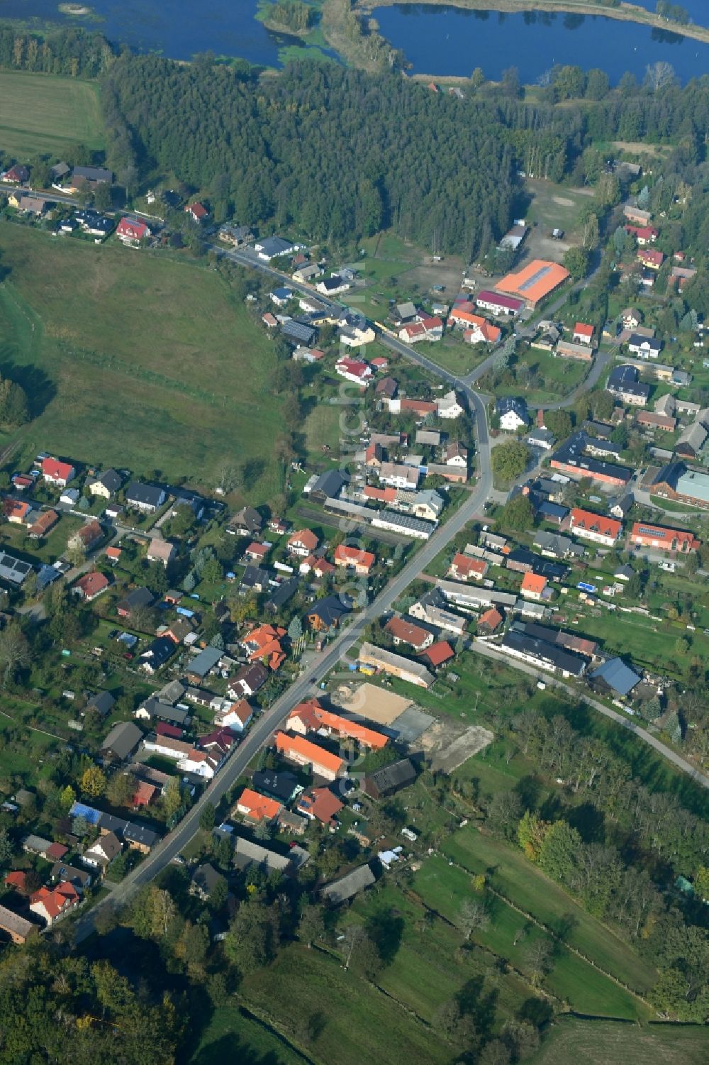Aerial photograph Maust - Village view in Maust in the state Brandenburg, Germany