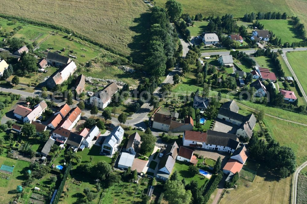 Aerial photograph Melpitz - View of the village of Melpitz in the state of Saxony