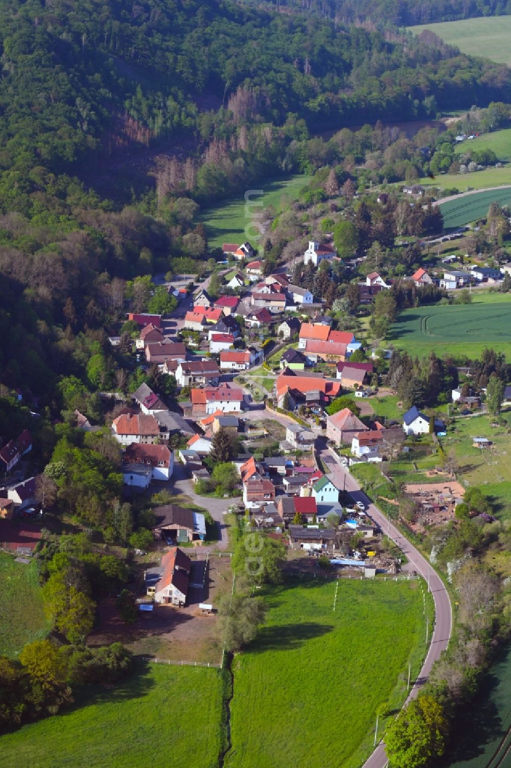 Aerial photograph Möllendorf - Village view in Moellendorf in the state Saxony-Anhalt, Germany