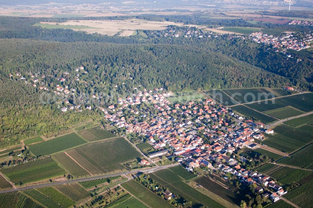 Aerial image Bobenheim am Berg - Village view of Am Muenchberg in Bobenheim am Berg in the state Rhineland-Palatinate