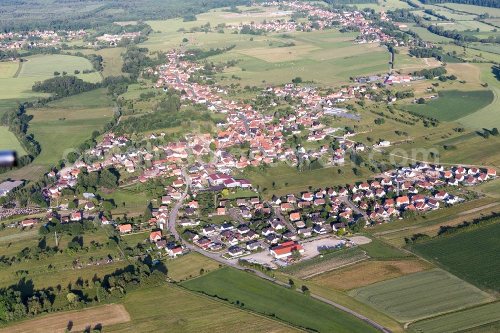 Aerial image Morsbronn-les-Bains - Village view in Morsbronn-les-Bains in Grand Est, France
