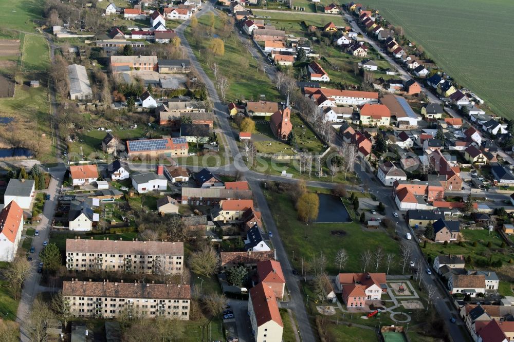 Aerial image Zschepplin - Village view of Naundorf in the state Saxony