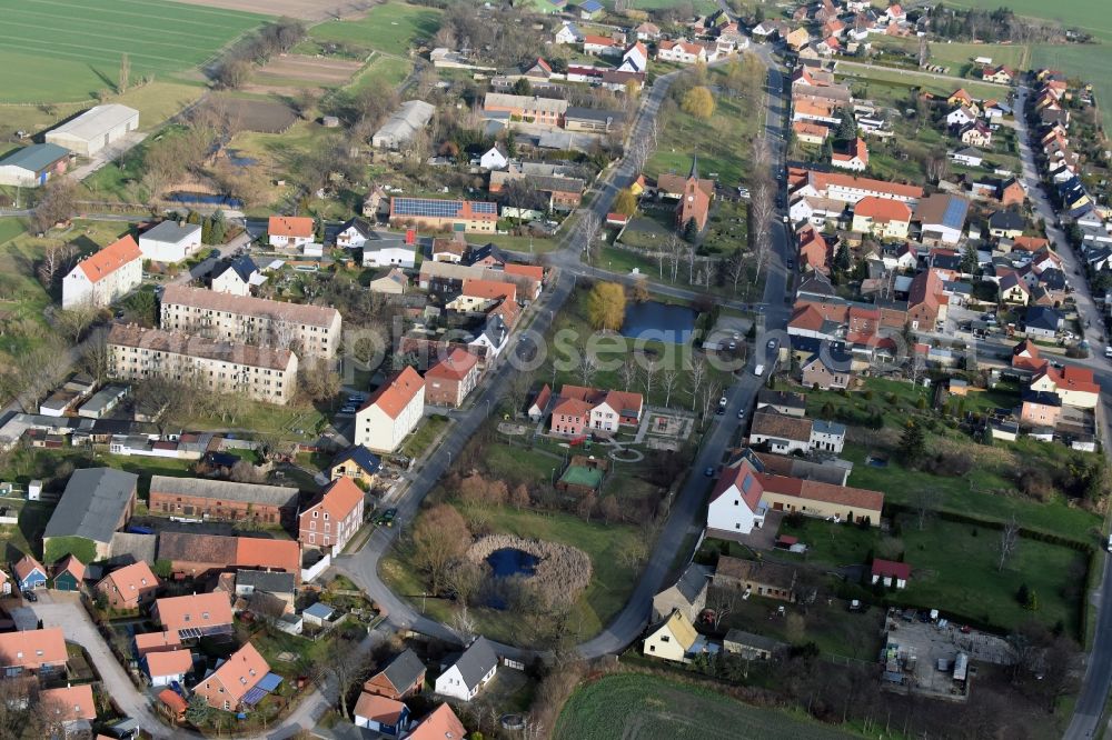 Zschepplin from the bird's eye view: Village view of Naundorf in the state Saxony